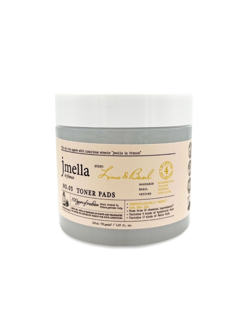 Jmella Парфюмированные тонер-пэды для лица "Лайм и Базилик" N0.03 In France Lime & Basil Toner Pads, 150 мл Jmella Парфюмированные тонер-пэды для лица "Лайм и Базилик" N0.03 In France Lime & Basil Toner Pads, 150 мл