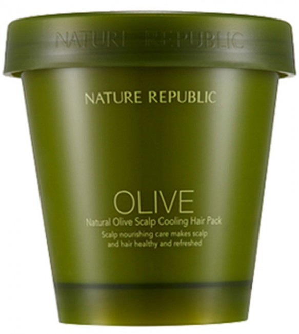 NATURE REPUBLIC Natural Olive Scalp Cooling Hair Pack Охлаждающая маска для кожи головы и волос, 200 мл NATURE REPUBLIC Natural Olive Scalp Cooling Hair Pack Охлаждающая маска для кожи головы и волос, 200 мл