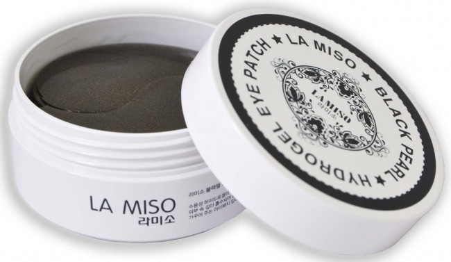 LA MISO Black Pearl Hydrogel Eye Patch Гидрогелевая маска с черным жемчугом для кожи вокруг глаз, 60 шт