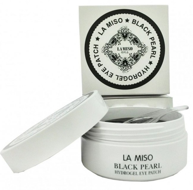 LA MISO Black Pearl Hydrogel Eye Patch Гидрогелевая маска с черным жемчугом для кожи вокруг глаз, 60 шт