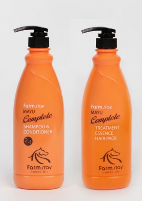 FarmStay Mayu Complete Shampoo & Conditioner Питательный шампунь-кондиционер с лошадиным маслом, 1000 мл FarmStay Mayu Complete Shampoo & Conditioner Питательный шампунь-кондиционер с лошадиным маслом, 1000 мл