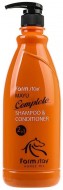 FarmStay Mayu Complete Shampoo & Conditioner Питательный шампунь-кондиционер с лошадиным маслом, 1000 мл
